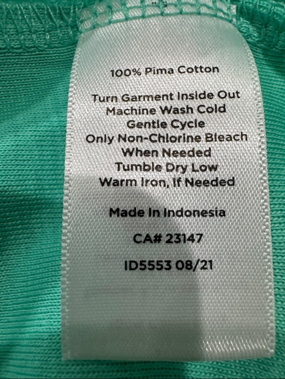 Talbots Mint Green Short Sleeve Tee - Picture 4 of 4